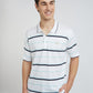 Colorplus White Stripe Engineered Tailored Fit Cotton T-Shirt