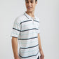 Colorplus White Stripe Engineered Tailored Fit Cotton T-Shirt