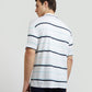 Colorplus White Stripe Engineered Tailored Fit Cotton T-Shirt