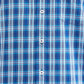 Colorplus Men Blue Checkered Regular Fit Full Sleeve Spread Collar Shirt