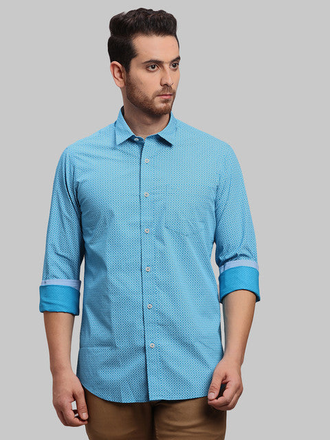 ColorPlus Blue Casual Shirt