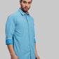 ColorPlus Blue Casual Shirt