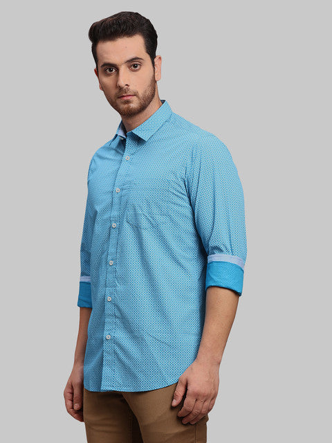 ColorPlus Blue Casual Shirt