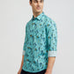 Colorplus Men Blue Printed Contemporary Fit Cotton Casual Shirt