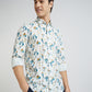 Colorplus White Printed Contemporary Fit Cotton Casual Shirt