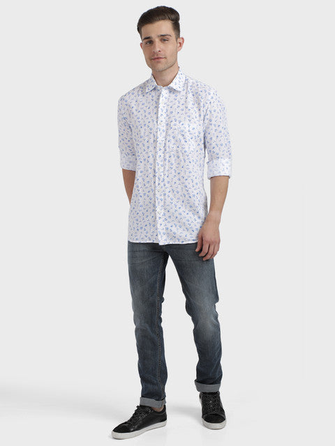 ColorPlus Blue Casual Shirt