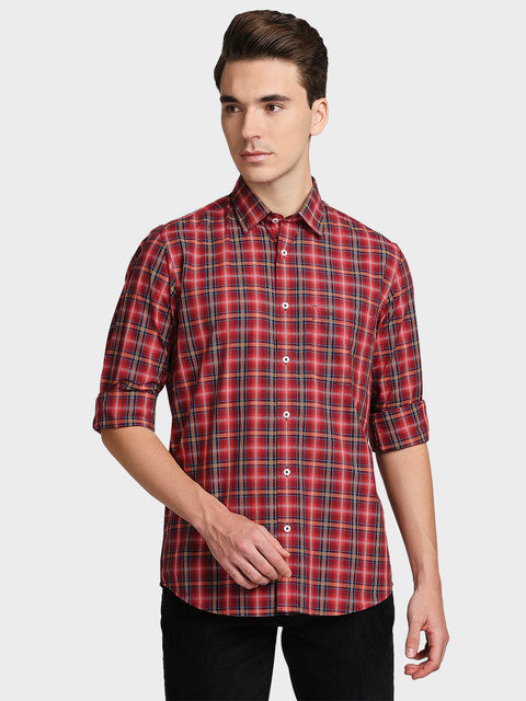 ColorPlus Red Casual Shirt