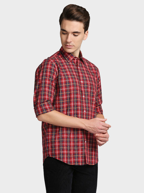 ColorPlus Red Casual Shirt