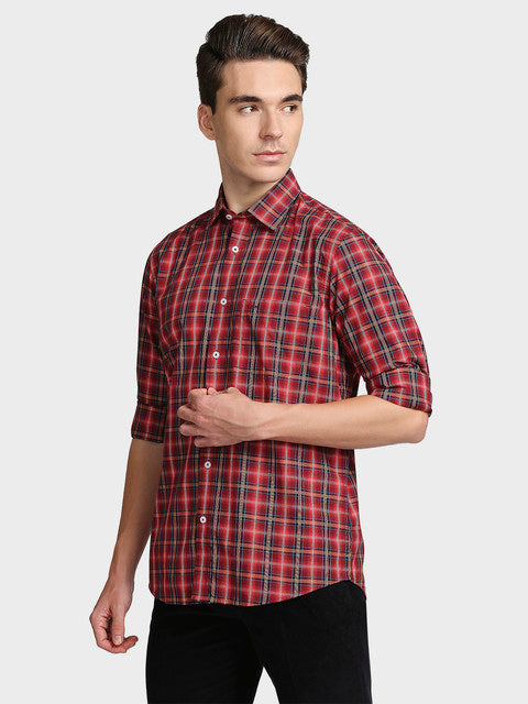 ColorPlus Red Casual Shirt