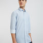 Men Tailored Fit Light Grey Shirt