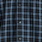 Colorplus Men Blue Checkered Tailored Fit Polyester Blend Casual Shirt