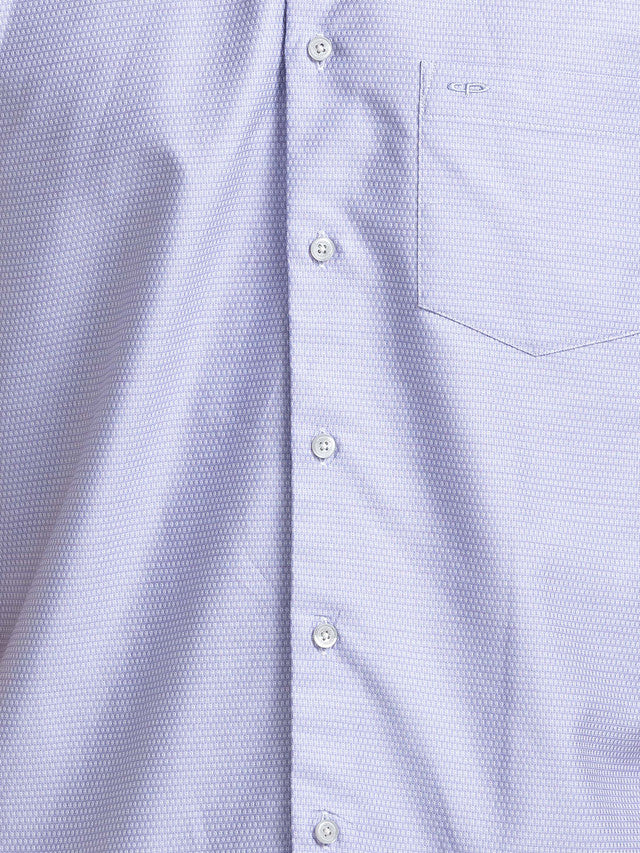 Colorplus Purple Yarn Dyed Tailored Fit Cotton Casual Shirt