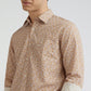 Colorplus Men Brown Printed Regular Fit Cotton Casual Shirt