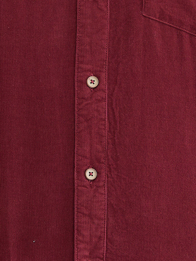 Colorplus Maroon Solid Piece Dyed Regular Fit Cotton Casual Shirt