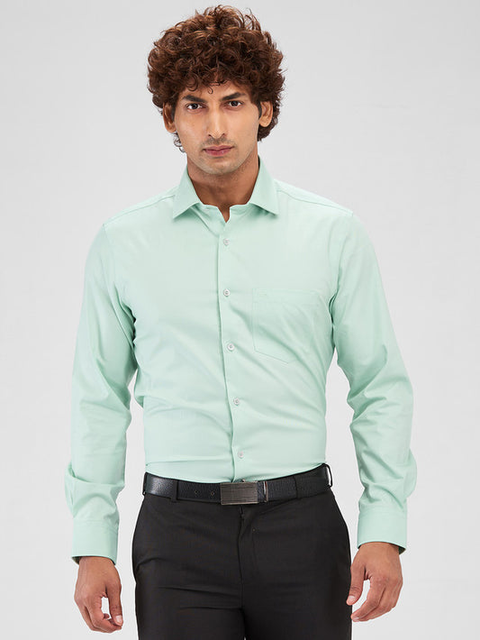 Colorplus Green Checks Regular Fit Cotton Casual Shirt