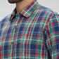 Colorplus Green Checks Regular Fit Full Sleeve Cotton Shirt