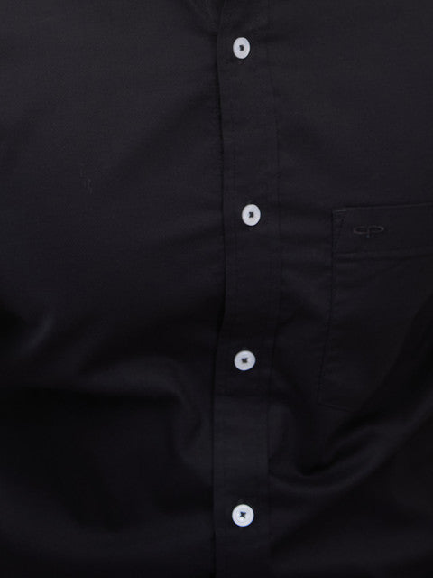 Colorplus Men Black Plain Regular Fit Cotton Casual Shirts – MyRaymond