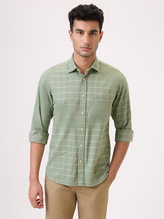 ColorPlus Green Casual Shirt 