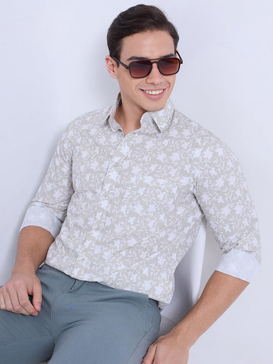ColorPlus Green Casual Shirt 