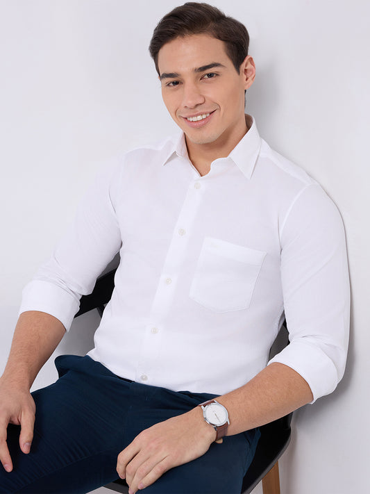 ColorPlus White Casual Shirt 