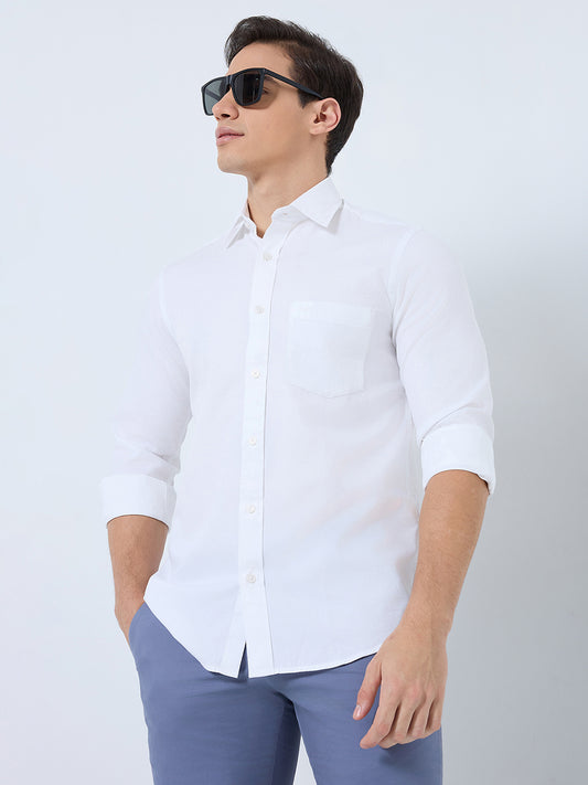 ColorPlus White Casual Shirt 