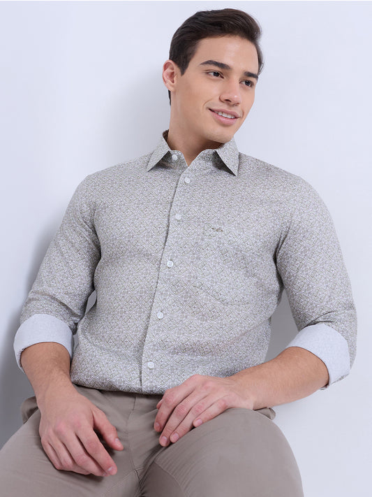 ColorPlus Green Casual Shirt 
