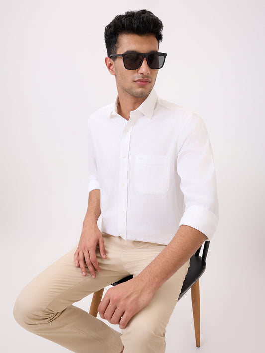 ColorPlus White Casual Shirt 