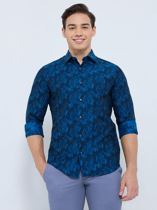 ColorPlus Blue Casual Shirt 