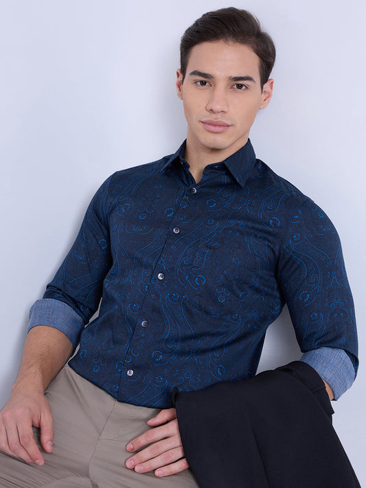 ColorPlus Blue Casual Shirt 