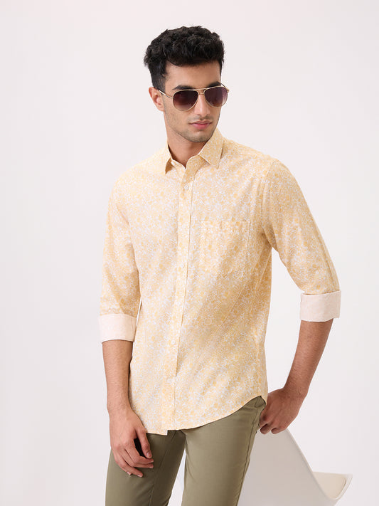 ColorPlus Yellow Casual Shirt 