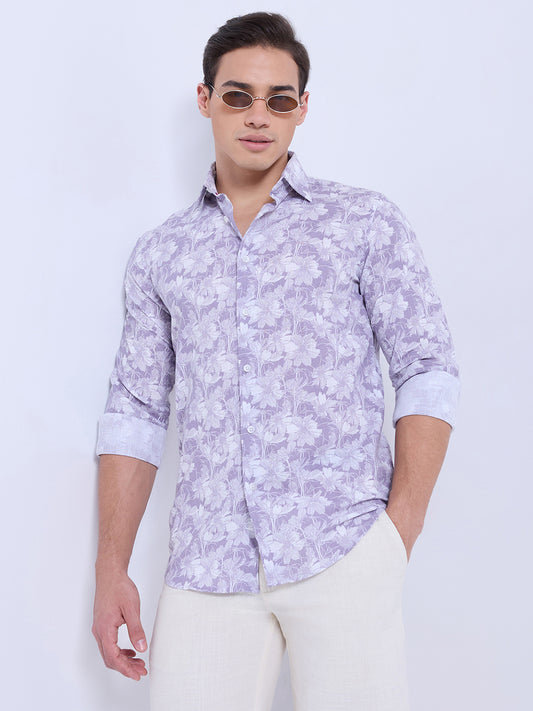ColorPlus Purple Casual Shirt 
