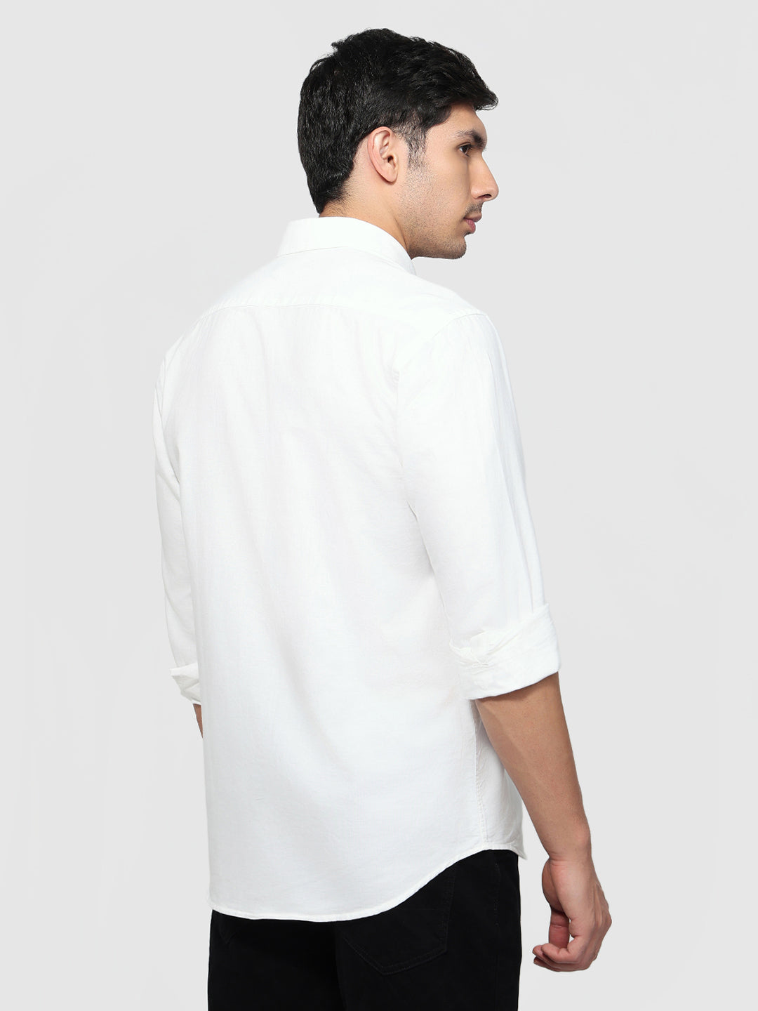 Colorplus Men White Regular Fit Solid Casual Shirt – MyRaymond