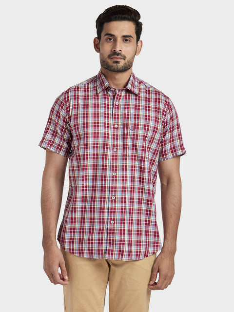 ColorPlus Maroon Casual Shirt