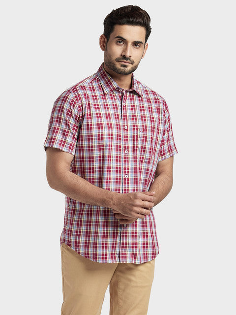 ColorPlus Maroon Casual Shirt