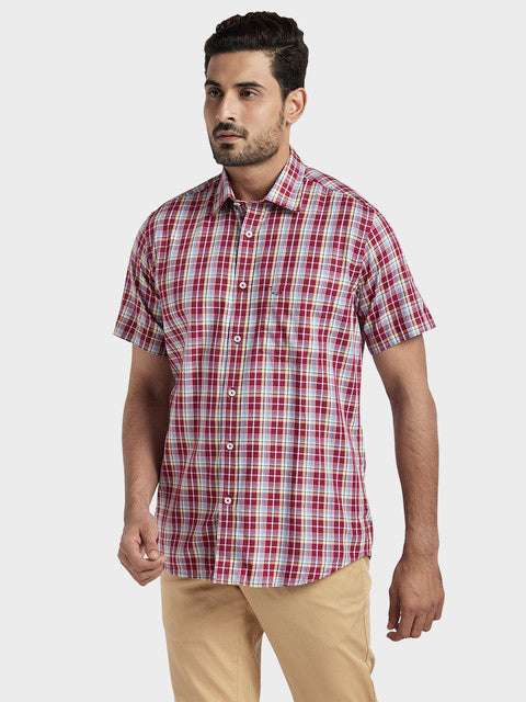 ColorPlus Maroon Casual Shirt