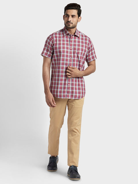 ColorPlus Maroon Casual Shirt