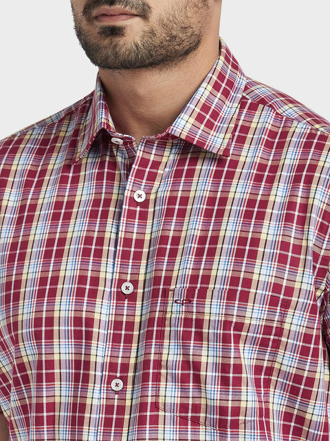 ColorPlus Maroon Casual Shirt