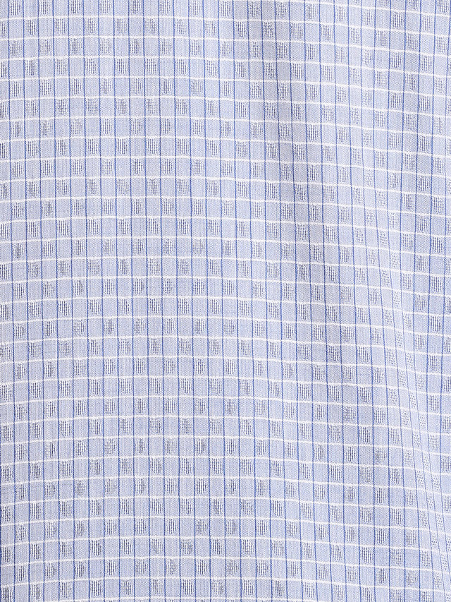 Colorplus Blue Checks Tailored Fit Cotton Casual Shirt