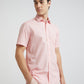 Colorplus Men Pink Printed Tailored Fit Cotton Casual Shirt