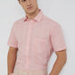 Colorplus Men Pink Printed Tailored Fit Cotton Casual Shirt