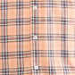 Colorplus Orange Checks Regular Fit Cotton Casual Shirt