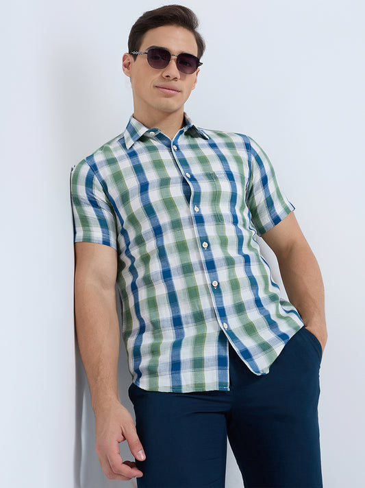 ColorPlus Green Casual Shirt 
