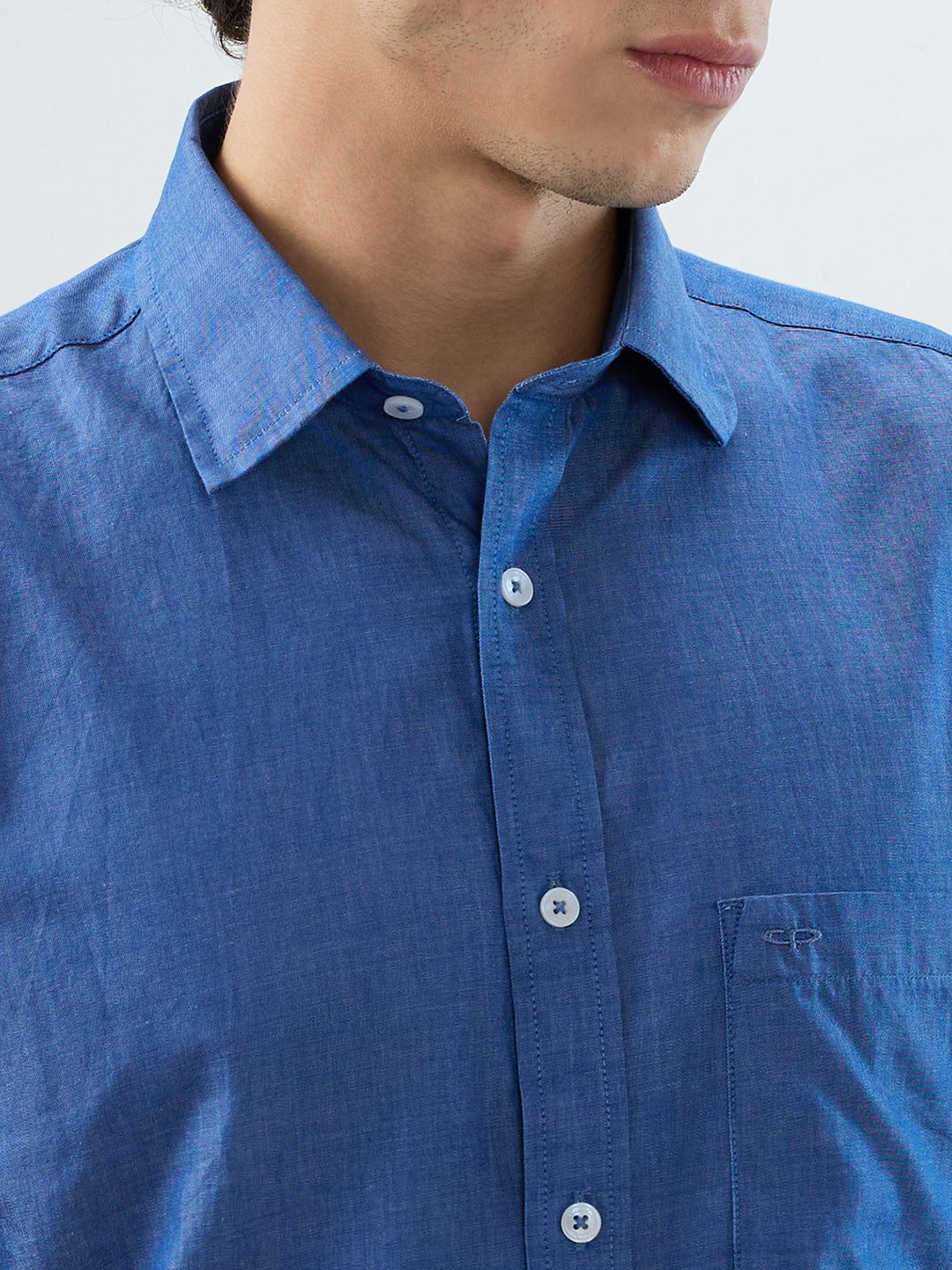 Colorplus Men Blue Regular Fit Solid Casual Shirt – MyRaymond