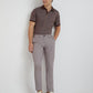 Men Brown Contemporary Fit Yarn Dyed Polyester Blend Trouser