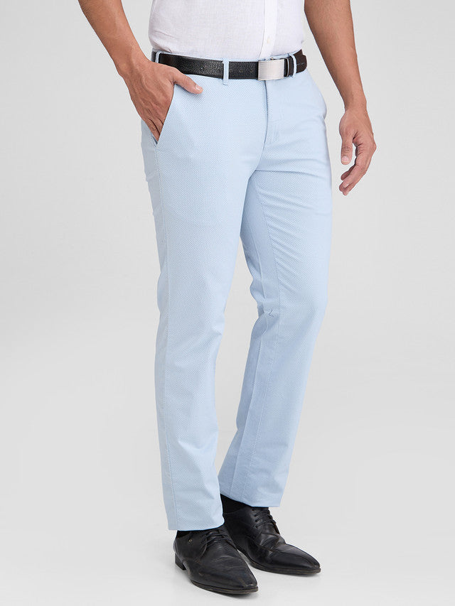 Colorplus Men Blue Contemporary Fit Printed Trouser – MyRaymond