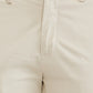 Colorplus Beige Solid Piece Dyed Slim Fit Cotton Blend Trouser