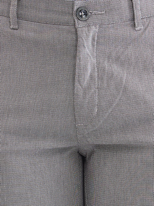 Colorplus Grey Structure Slim Fit Cotton Blend Trouser