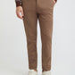 Colorplus Brown Solid Piece Dyed Slim Fit Cotton Blend Trouser