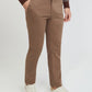 Colorplus Brown Solid Piece Dyed Slim Fit Cotton Blend Trouser