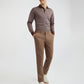 Colorplus Brown Solid Piece Dyed Slim Fit Cotton Blend Trouser